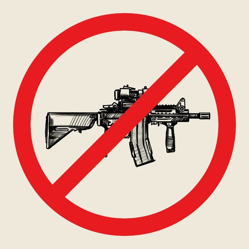 Signe de paix d’interdiction d’armes - Illustration