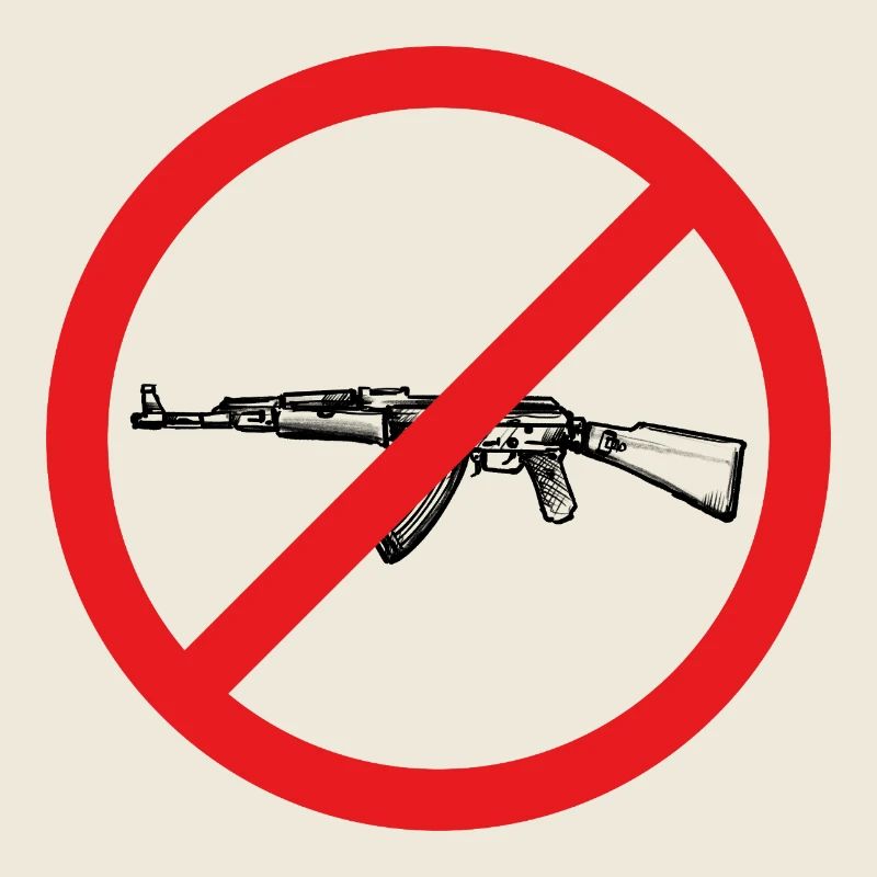 Signe de paix d’interdiction d’armes - Illustration