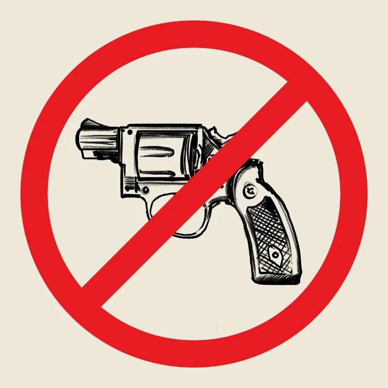 Signe de paix d’interdiction d’armes - Illustration