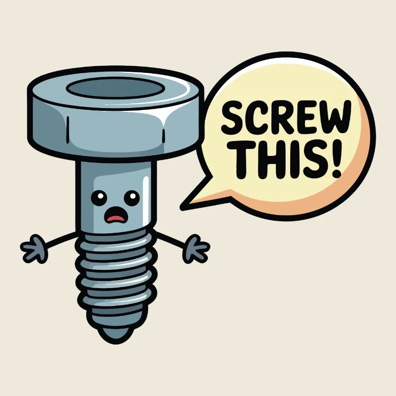 Screw This Funny Screw Pun Design