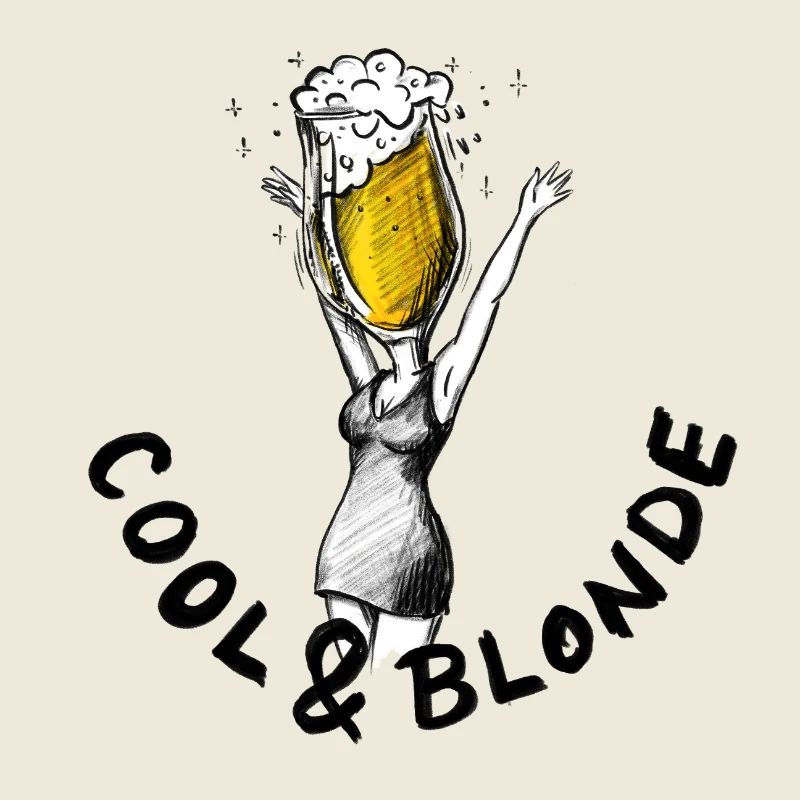 Kühl und blond: JGA-Bier-Illustration