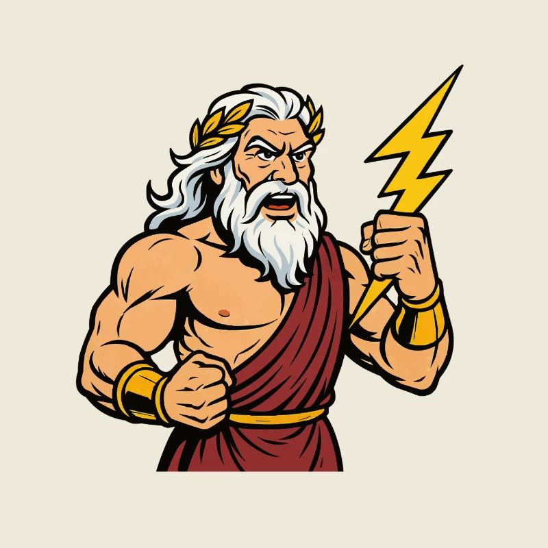 Dessin animé de Zeus