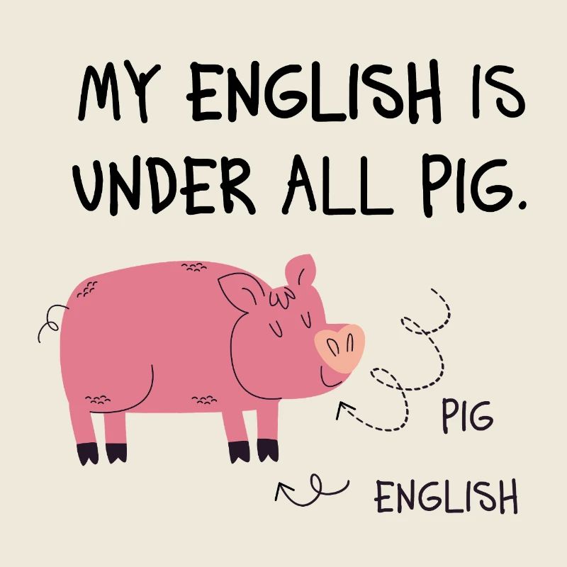 Cartoon anglais cochon Schwein
