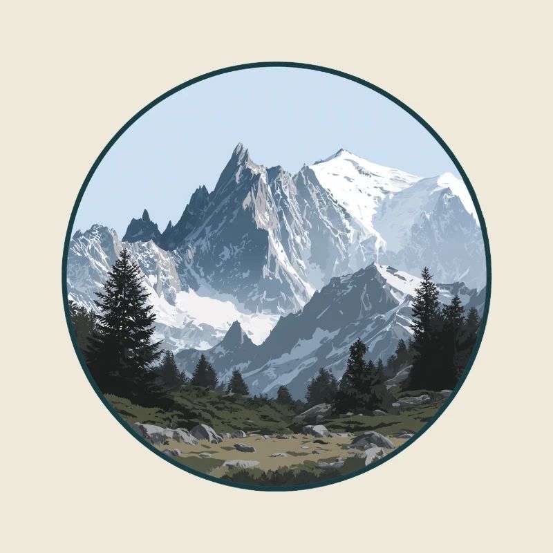 Mont-Blanc-Gebirgslandschaft