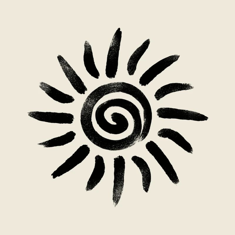 minimalist sun symbol