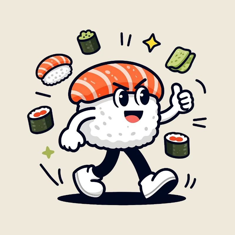 Chef sushi nigiri