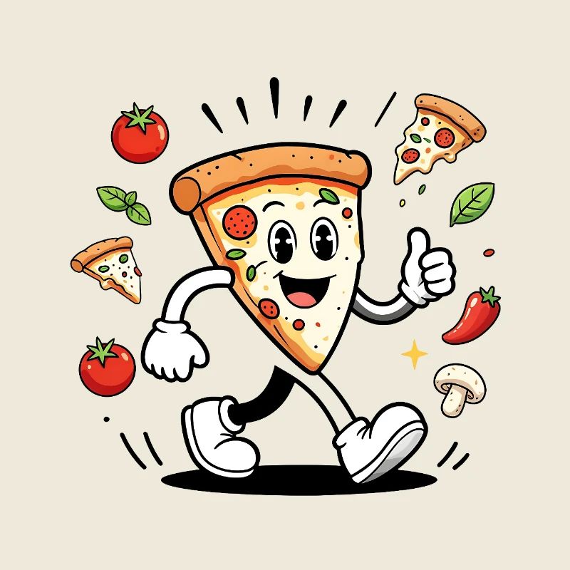 Bester Pizzakoch, fröhliches Maskottchen