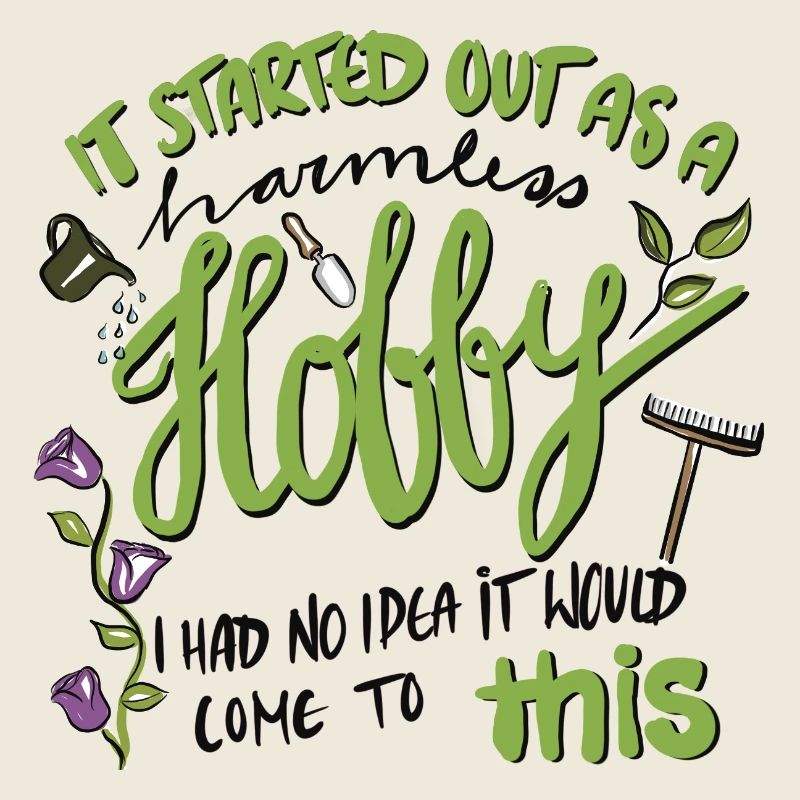 Passionné de jardinage - dessiné à la main