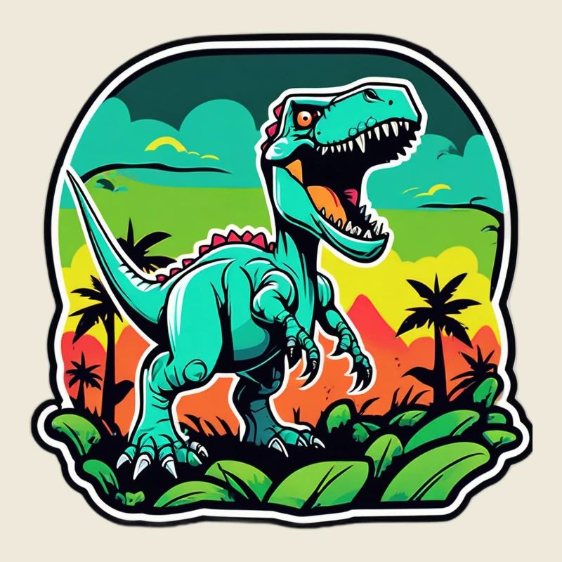 Neon Tropical T-Rex