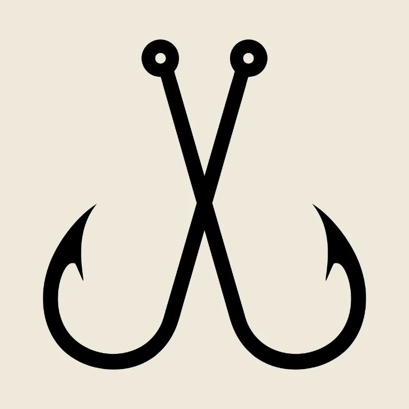 Crossed Fish Hooks