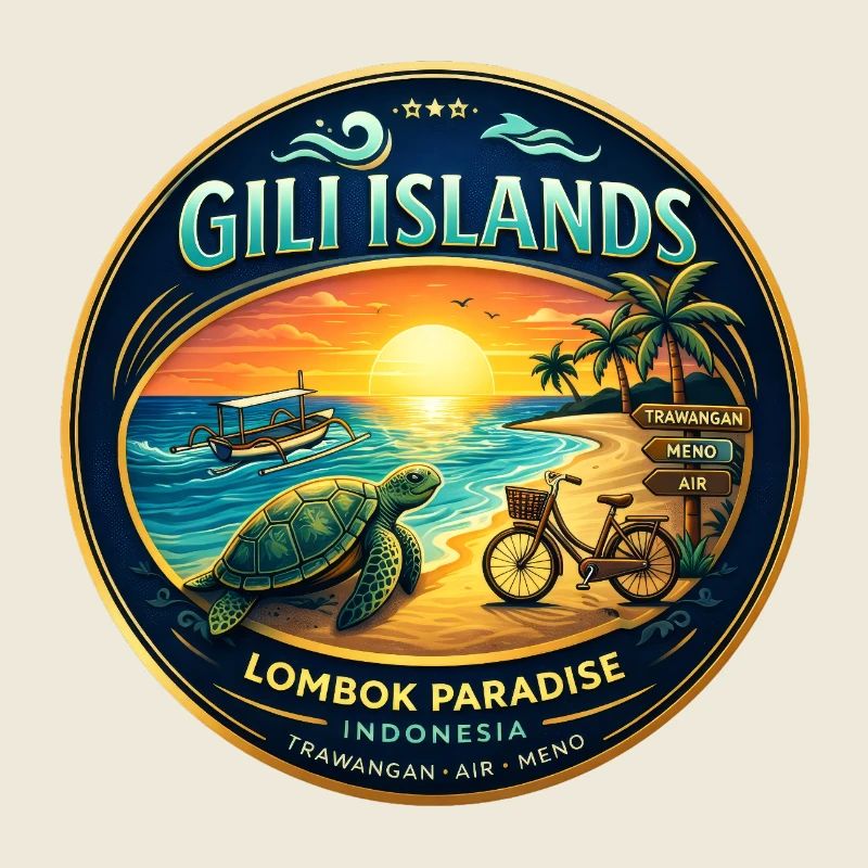 Gili Islands Sunset Turtle Tee