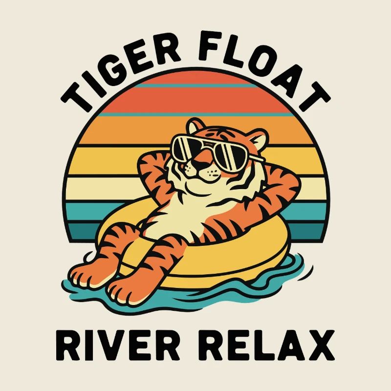 Tiger Buoy Retro Tiger Float River Relax