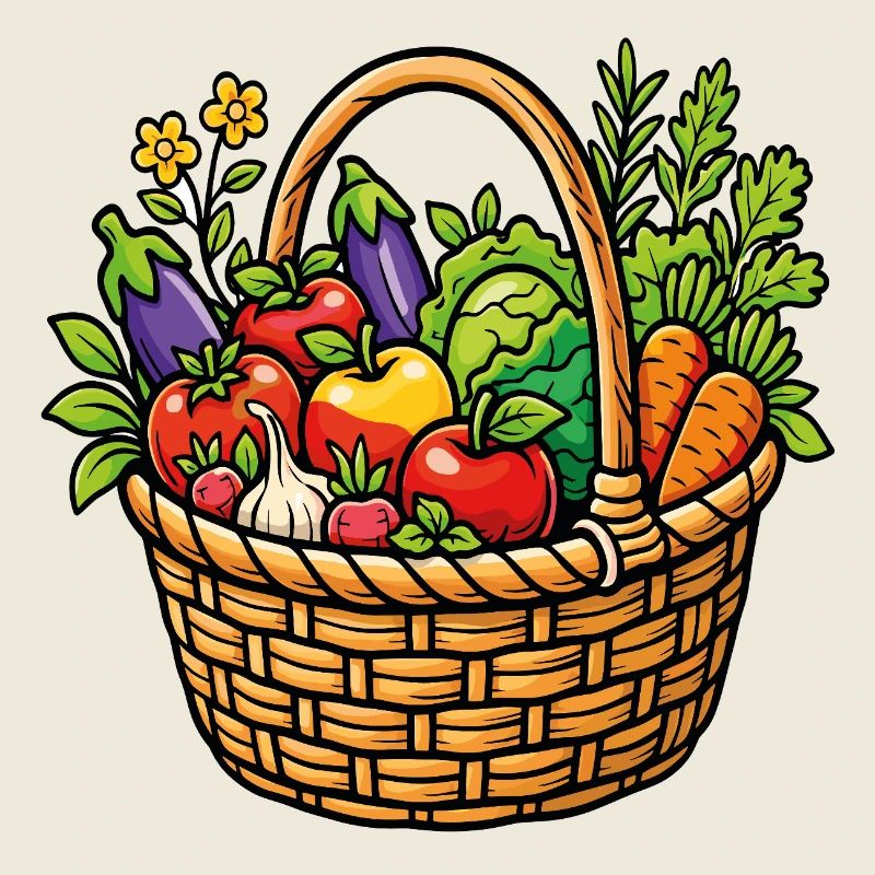 Bio-Gemüsegartenkorb