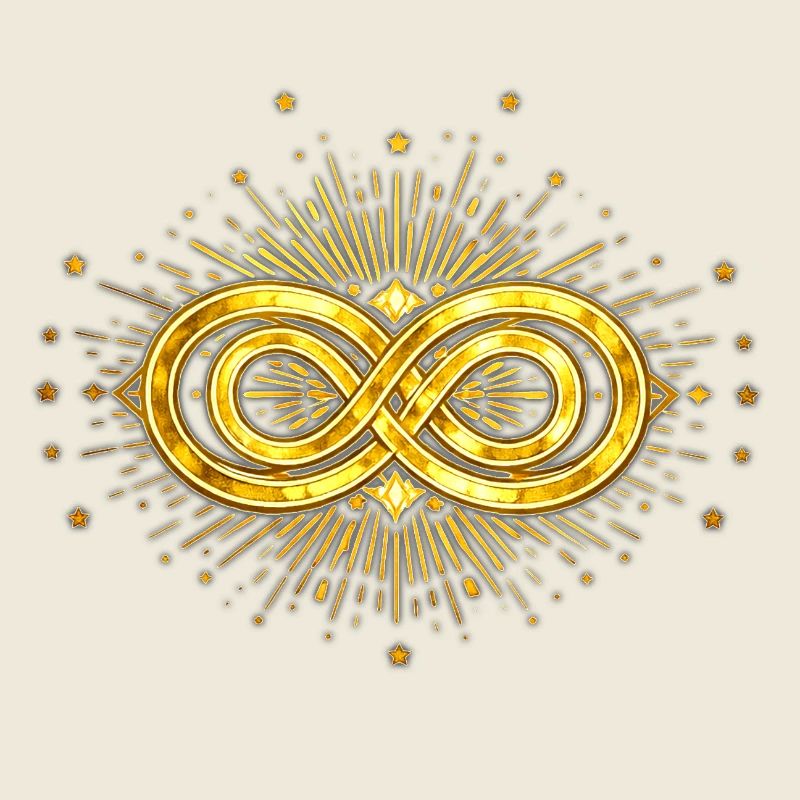 Golden Infinity Symbol and Starshards