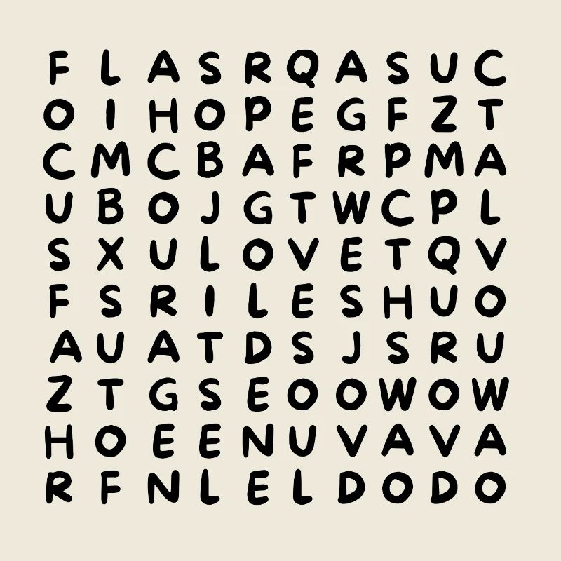 Salade de lettres. Puzzle de lettres. Trouve des mots !