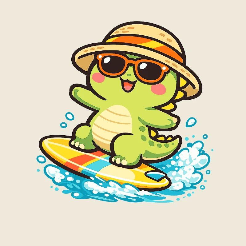 Sonnige Surf-Schildkröte