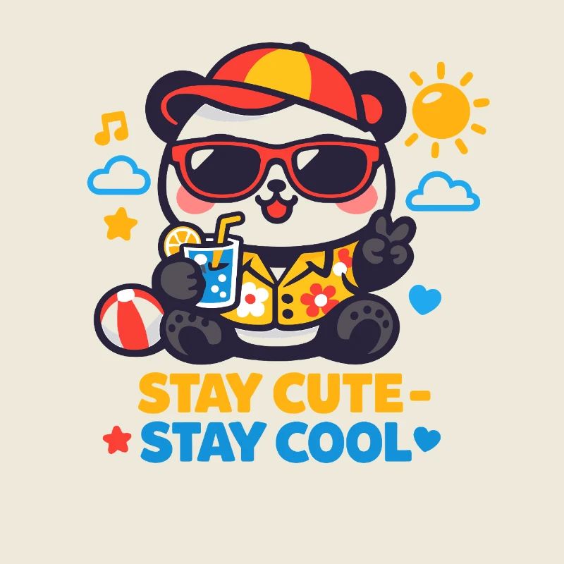 Graphique Reste mignon Reste Cool Bear