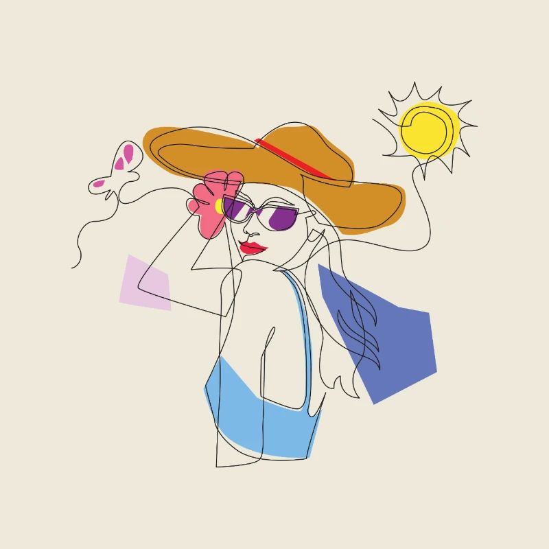 Sunhat Silhouette in Colour