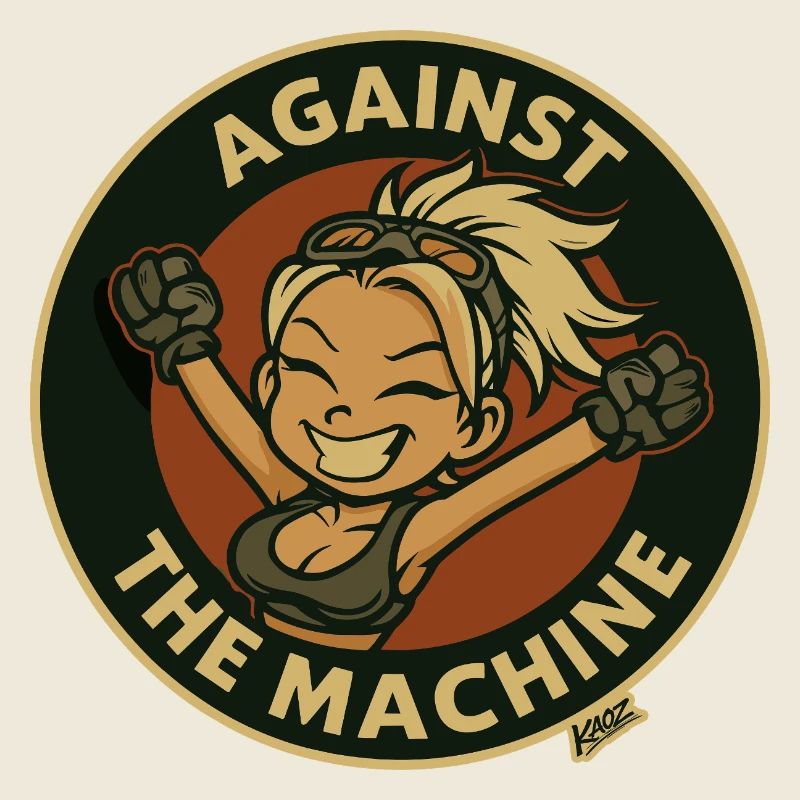 Contre le héros du dessin animé Machine