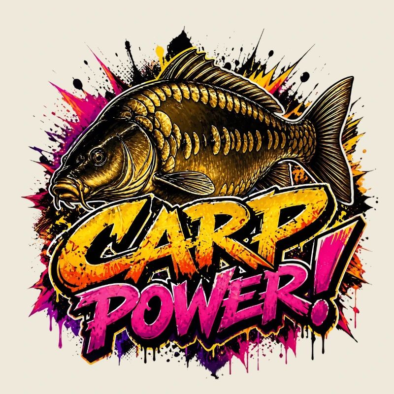 Karpfen-Power-Angeldesign – Bold Angler Style