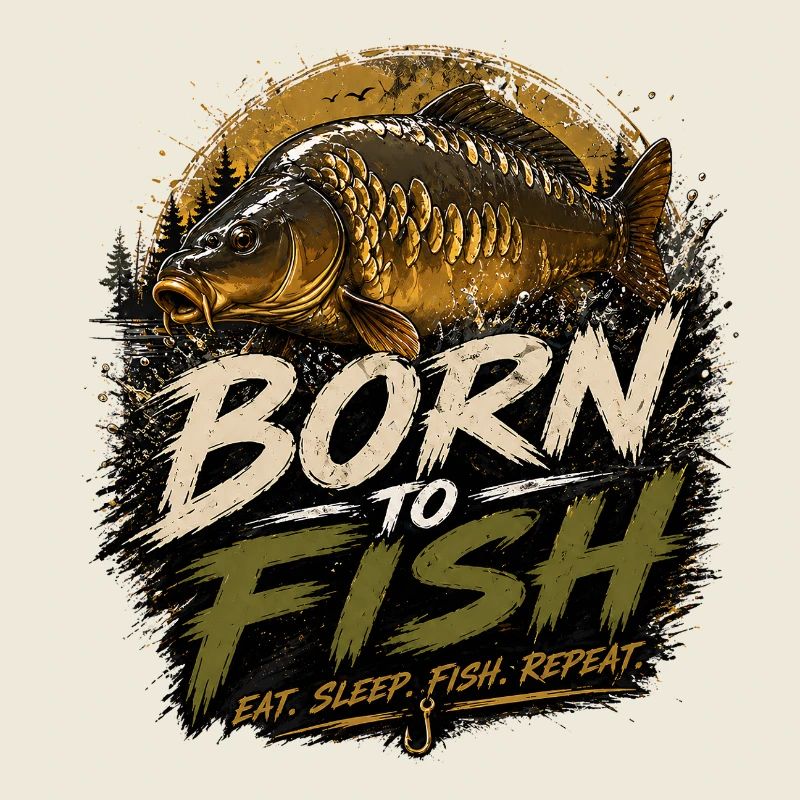 Born To Fish – Karpfenfisch-Lebensstil-Design