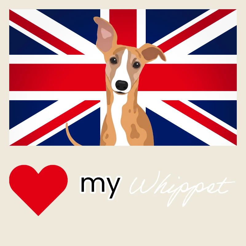 LUVMYWHIPPET (Weißer Text, Lebendig)