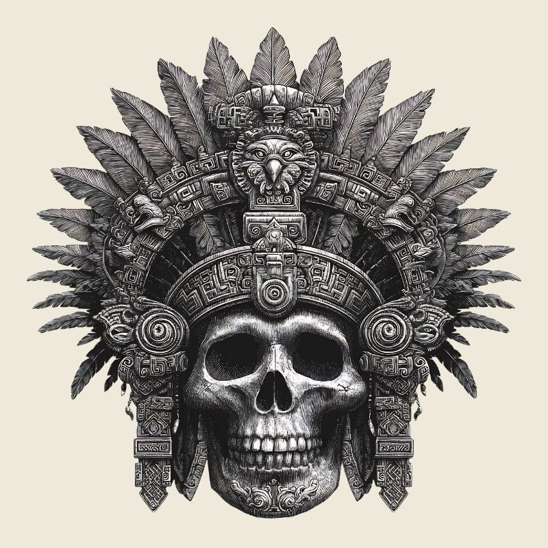 Guerrier maya design aztèque