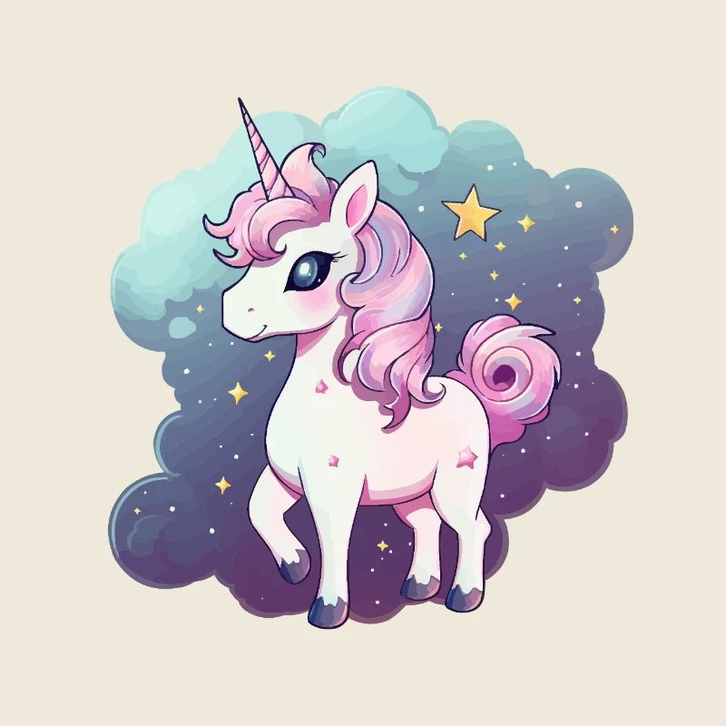Licorne pastel