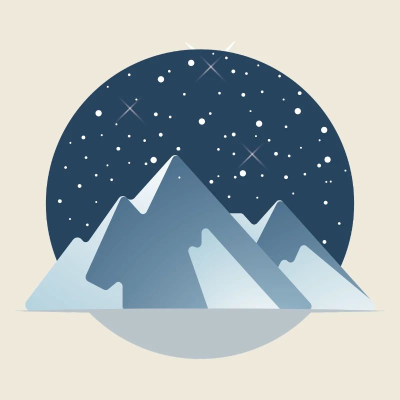 Starry Night Berge – Winterzauber