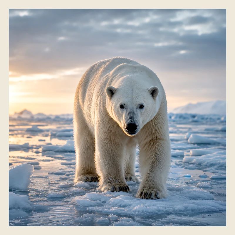Ours polaire arctique sur la glace