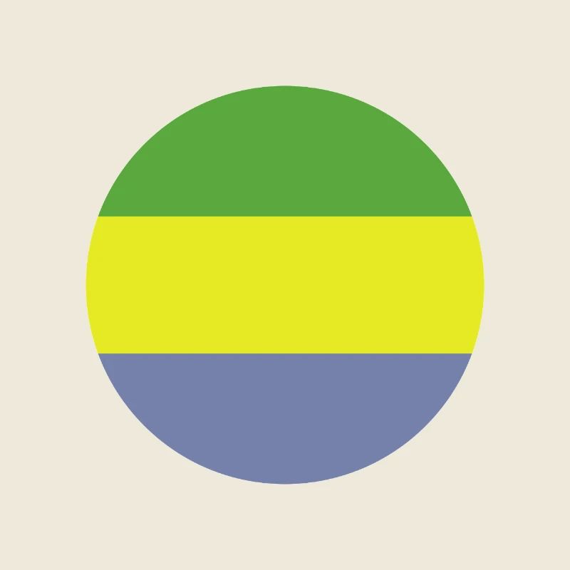Drapeau rond du Gabon