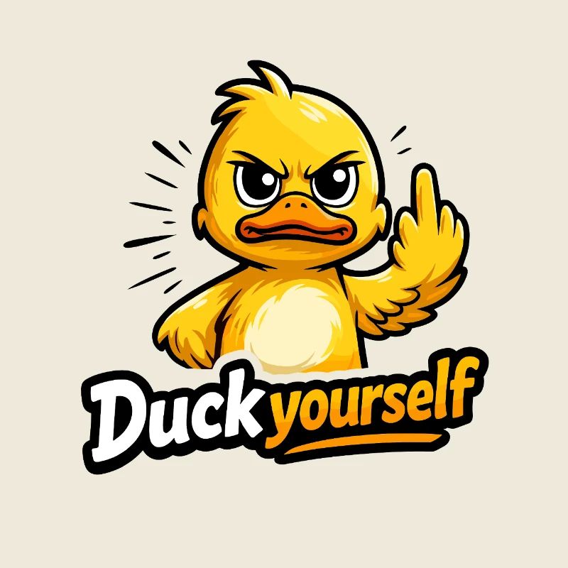 Canard coquin avec de l’attitude