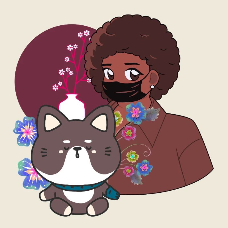 Kawaii Shiba & Blaue Prothesenpfote