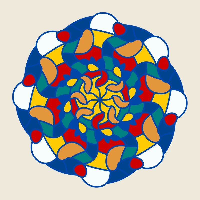 Mandala éclatant kaleidoscope