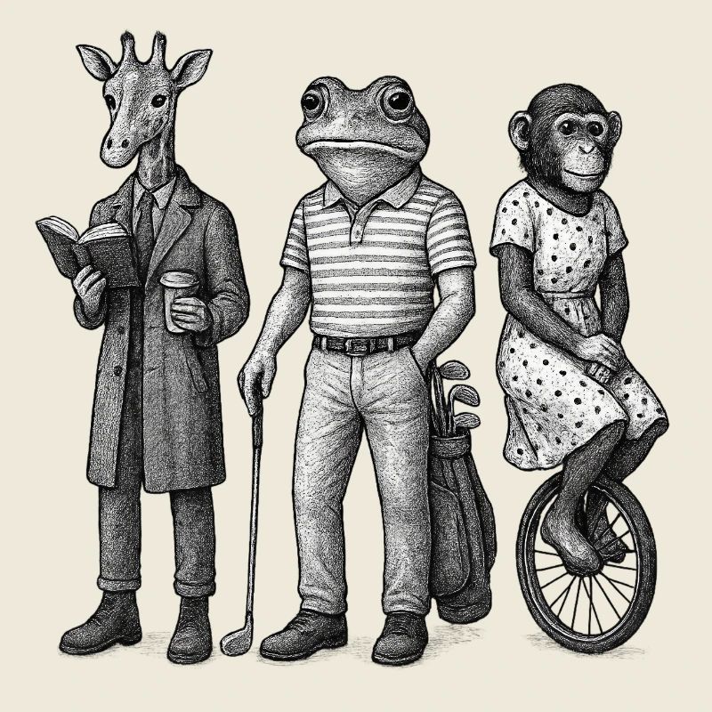 Trio d’Amis Anthropomorphes