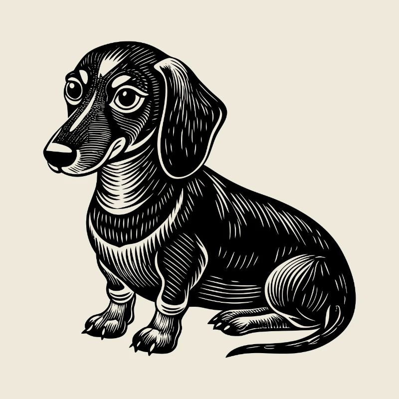 Dachshund sitting