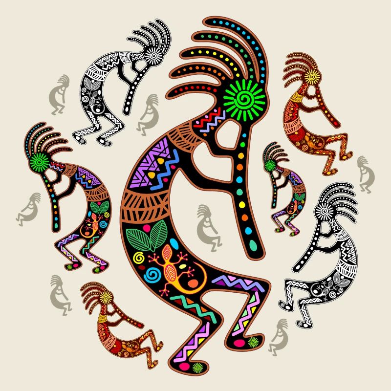 Couleurs arc-en-ciel Kokopelli