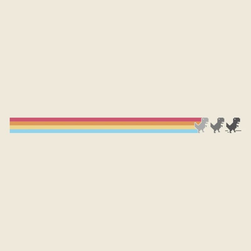 Pastel Stripes Cat Silhouettes
