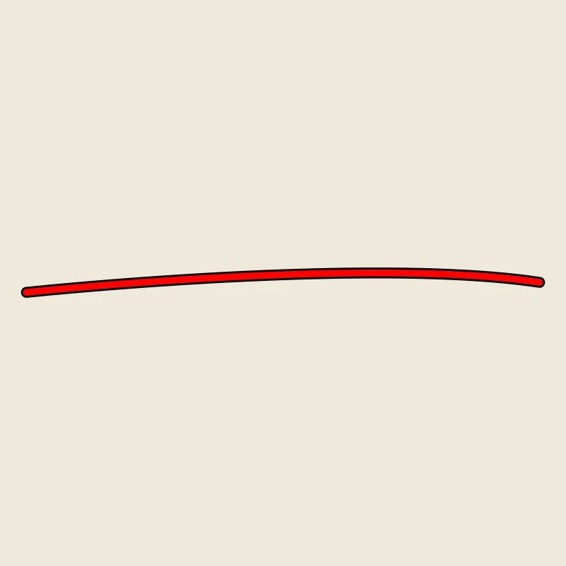 Minimalistische rote Linie – modernes Statement De