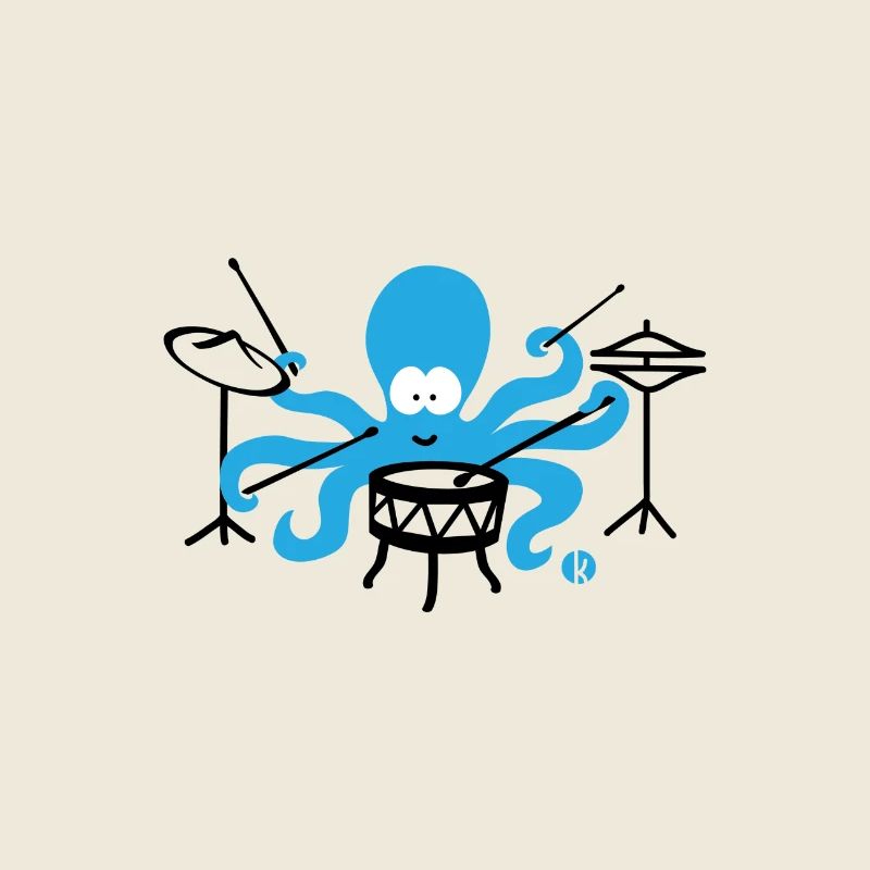 Funny octopus drummer gift drums