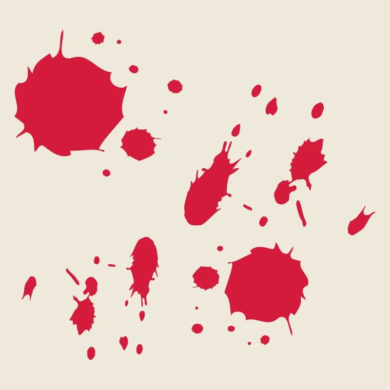Red Paint Splashes Abstract Pattern