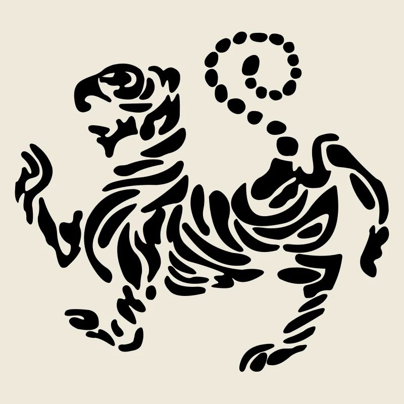 Shotokan tiger karaté logo emblème autoportant