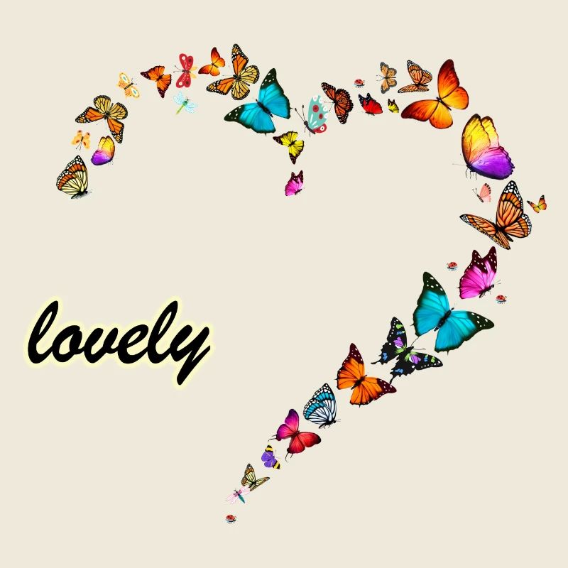 papillons multi lovely heart