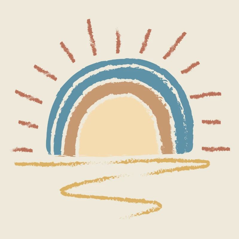 Pastellfarbener Sonnenaufgangsbogen