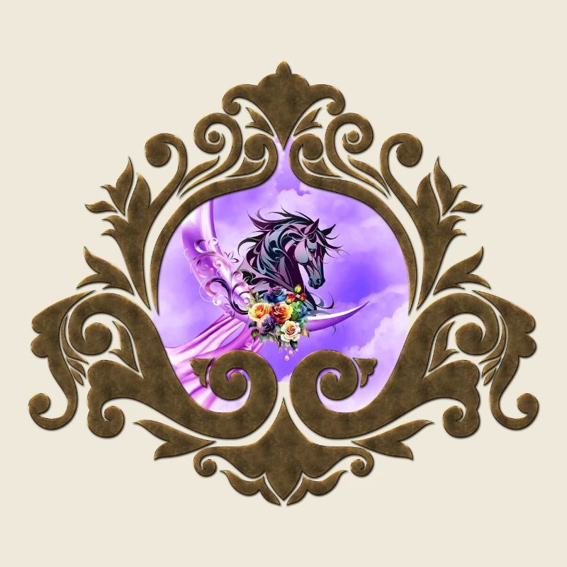 Cheval sauvage coloré élégant