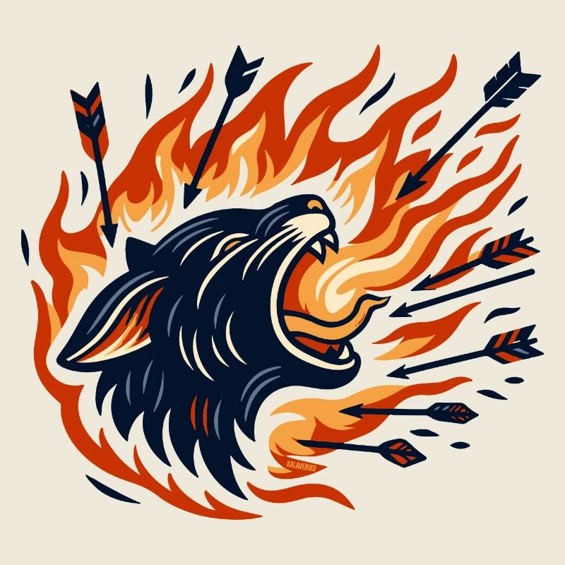 chat avec des flèches