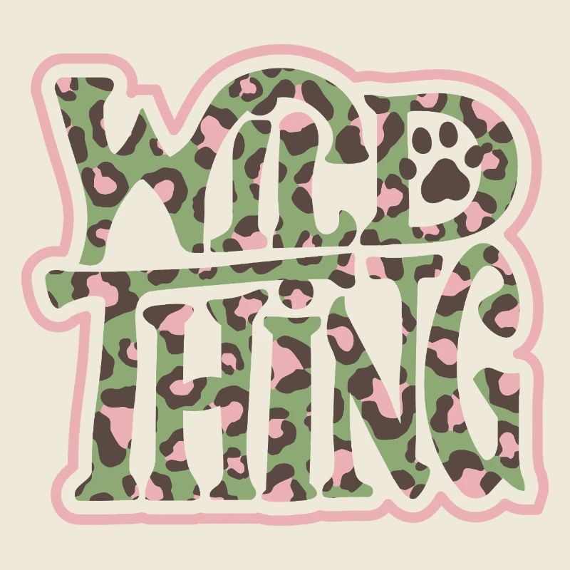 Wild Thing – Camo Print Lettering