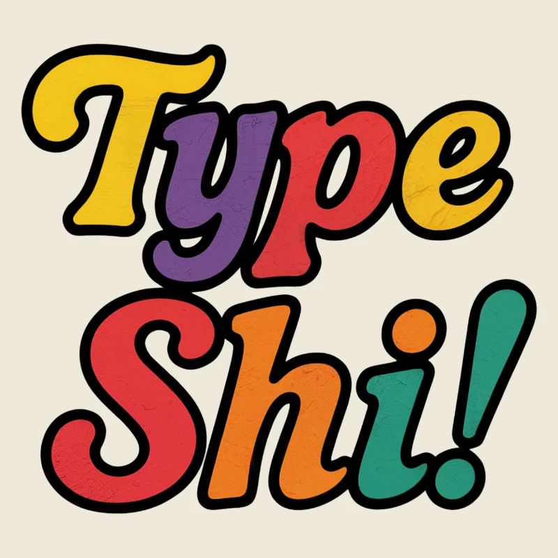 Tapez Shi ! – Conception de texte colorée, tendance et audacieuse