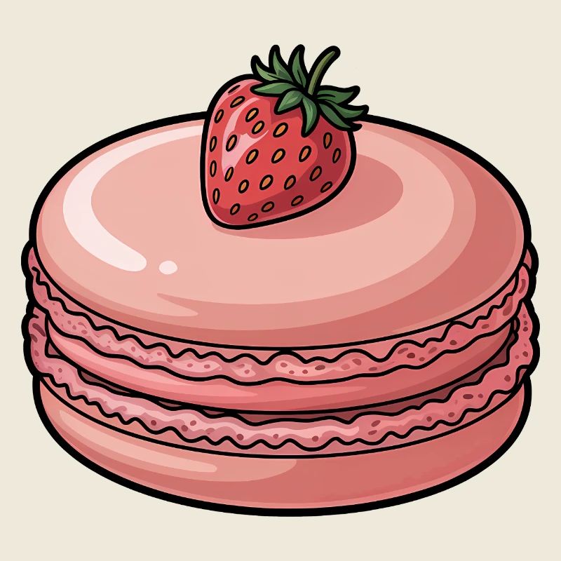 Dessert Macaron Fraise