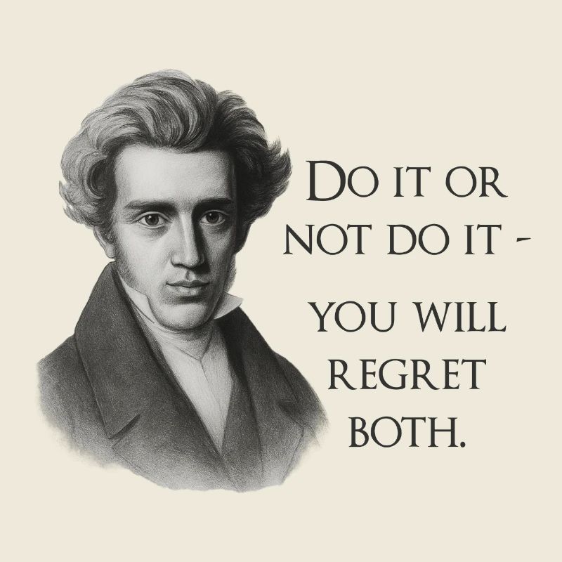 Zitat Kierkegaard: Tu es oder mach es nicht